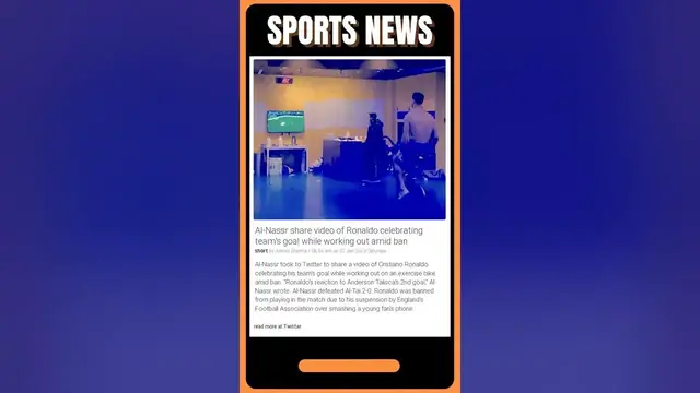 'Video thumbnail for Actual Information | Cristiano Ronaldo Celebrates Al-Nassr Goal While Working Out During Suspension!'
