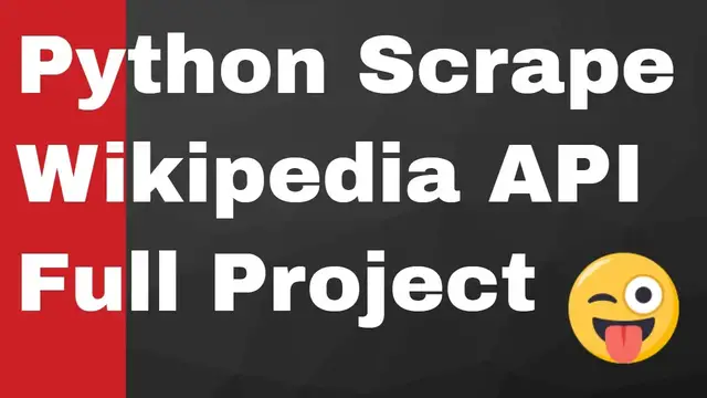Video thumbnail for Python Scraping Wikipedia Using Wikipedia API Module in Python Full Project for Beginners