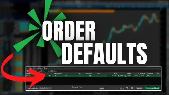 Video thumbnail for How to Set Order Defaults in ThinkorSwim