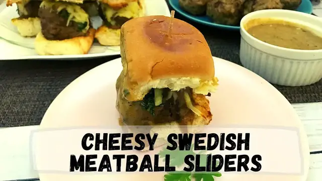 Video thumbnail for Cheesy Swedish Meatball Sliders Recipe | Happy Tummy Recipes