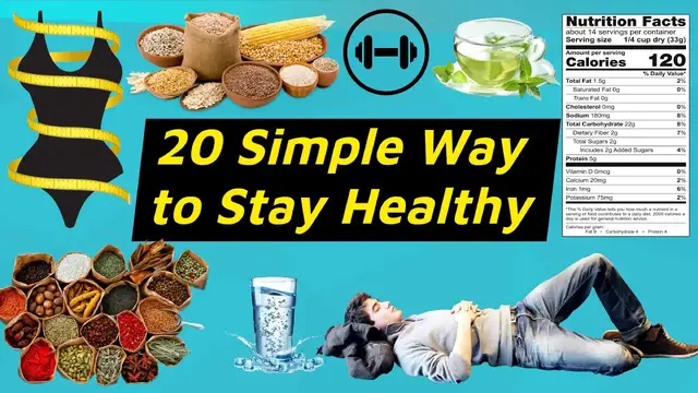 Video thumbnail for 20 Ways to Stay Healthy | 20 Healthy Living Rules You Should follow.