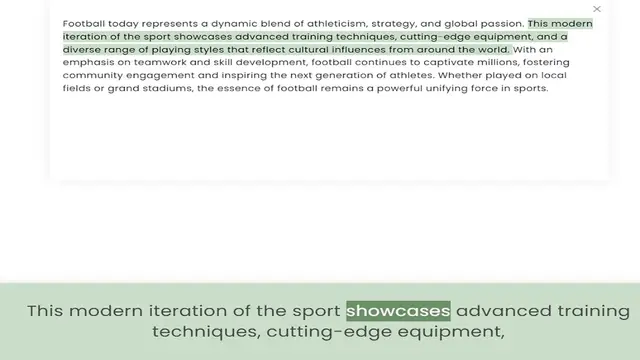 Video thumbnail for iteration of the sport showcases advanced training techniques, cutting-edge equipment, and a diverse range of playing styles that reflect cultural influences from around the world. With an emphasis on teamwork and skill development, footb
