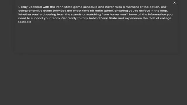 Video thumbnail for comprehensive guide provides the exact time for each game, ensuring you’re always in the loop. Whether you’re cheering from the stands or watching from home, you’ll have all the information you need to support your team. Get ready to rall