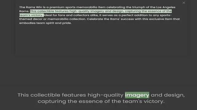 Video thumbnail for Rams. This collectible features high-quality imagery and design, capturing the essence of the team's victory. Ideal for fans and collectors alike, it serves as a perfect addition to any sports-themed decor or memorabilia collection. C