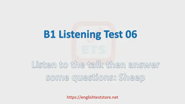 Video thumbnail for English B1 Listening Practice Test 06
