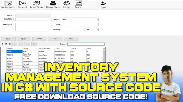 Video thumbnail for Inventory Management System in C# Source Code (Free Download) 2022