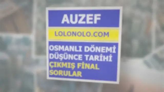 Video thumbnail for Osmanlı Dönemi Düşünce Tarihi Çıkmış Final Soruları
