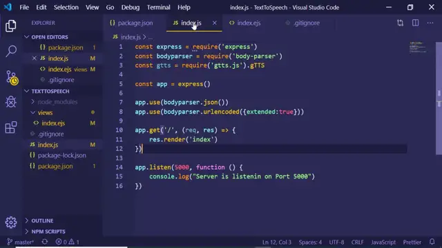 Video thumbnail for Build a Text to Speech App in Node.js and Express Using Google Text to Speech (GTTS) Library