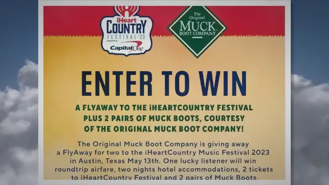 Video thumbnail for B93.9 Muck Boots iHeartCountry Festival 2023 Sweepstakes – Win A Trip For 2 To The 2023 iHeartCountry Music Festival