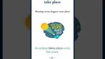 Video thumbnail for Take place meaning | take place sentences | Common English Idioms #shorts