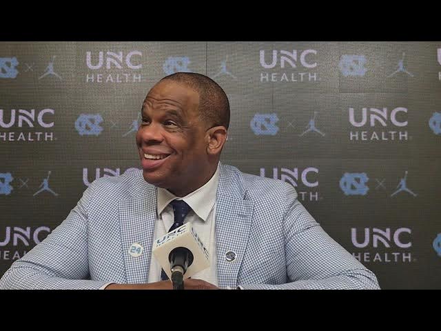 Video thumbnail for Hubert Davis press conference, statement from AD Bubba Cunningham after #UNC win over #Duke