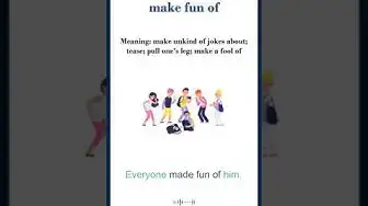 Video thumbnail for Make fun of meaning | make fun of sentences | Common English Idioms #shorts