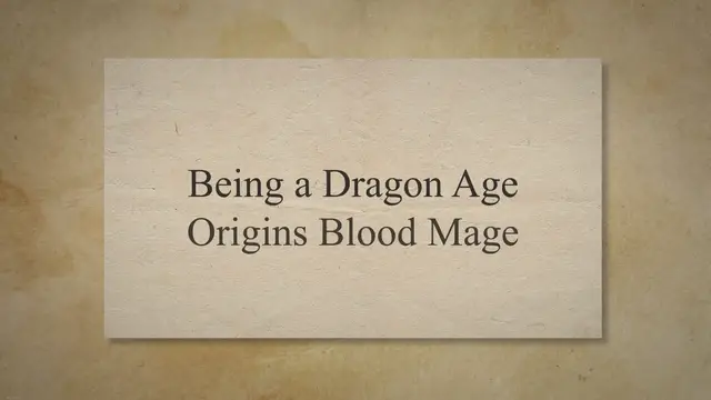 Video thumbnail for Guide to the Dragon Age Origins Blood Mage