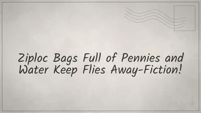 Video thumbnail for Ziploc Bags Full of Pennies and Water Keep Flies Away- Fiction!