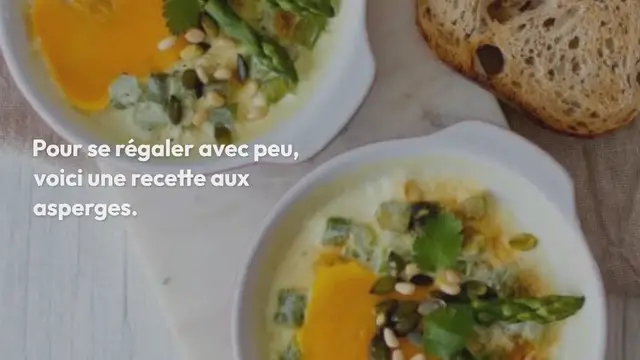 Video thumbnail for Oeufs cocottes aux asperges vertes