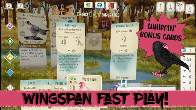 'Video thumbnail for Wingspan Board Game | STEAM FAST PLAY: Whiffin' Bonus Cards Like a Champ - Episode 4'
