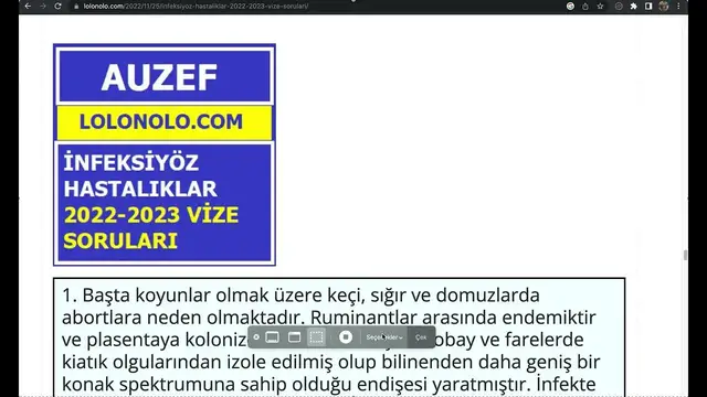 Video thumbnail for İnfeksiyöz Hastalıklar 2022-2023 Vize Soruları