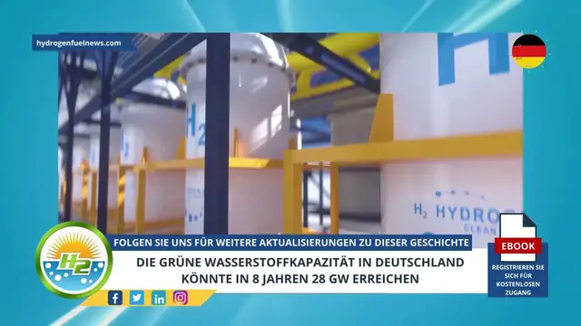 Video thumbnail for [German] Green hydrogen capacity in Germany could reach 28GW in 8 years