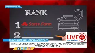 Video thumbnail for Spanish Ver. - GEICO suddenly stops selling California auto insurance policies by phone or in person