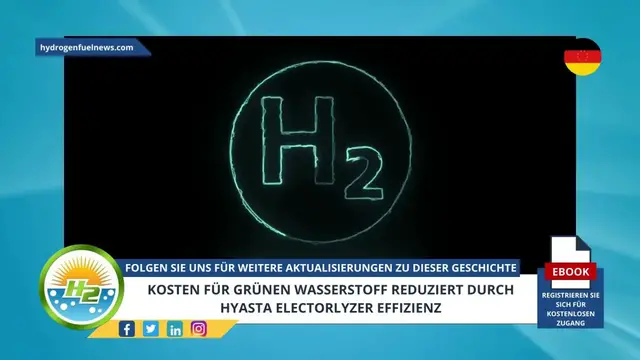 Video thumbnail for [German] Cost of green hydrogen reduced by Hyasta electrolyzer efficiency