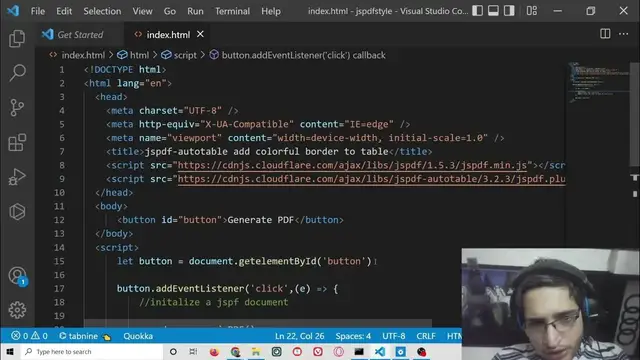 Video thumbnail for jsPDF-Autotable Tutorial To Add Colorful Border to Header Cells in Table in PDF Doc in Javascript