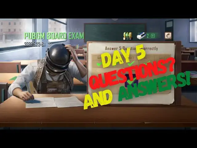 Video thumbnail for Pubgm Board exam day 5 questions and answers | Day 5 questions and answers