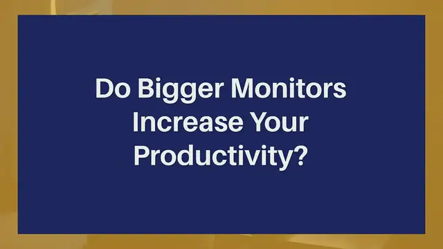 'Video thumbnail for Do Bigger Monitors Increase Productivity At All??'