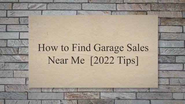 Video thumbnail for How to Find Garage Sales Near Me [2022 Tips] - Best Garage Sale Tips: More Profitable Garage Sales