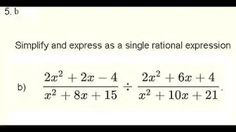 Video thumbnail for Divide and Simplify Rational Expressions - Grade 11