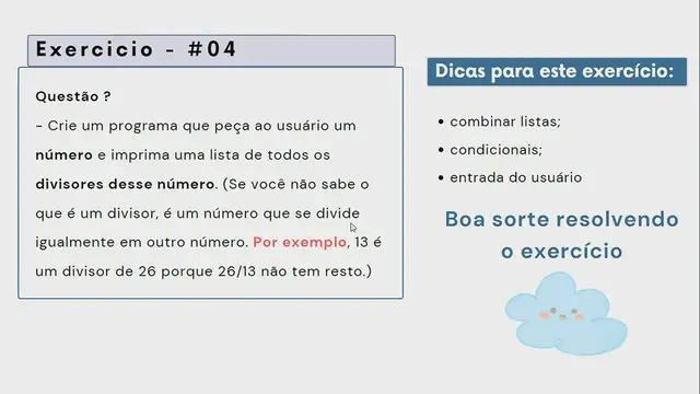 Video thumbnail for Python exercício #04 - Divisores