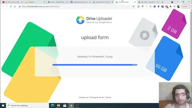 Video thumbnail for Node.js Googe Drive API Tutorial to Allow Others to Upload Files Directly Using WebRTC P2P in JS