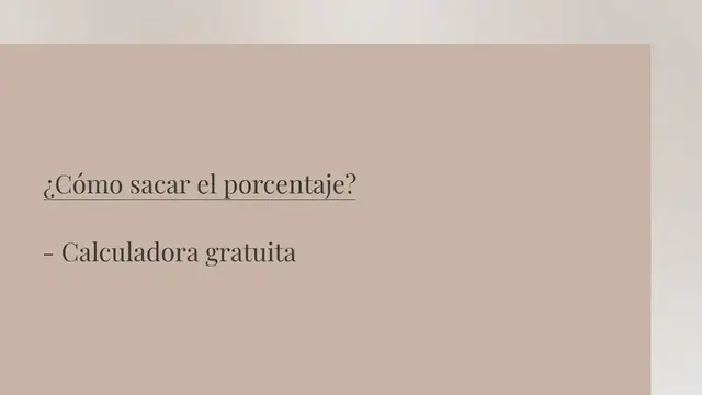 Video thumbnail for ¿Cómo sacar el porcentaje? - Calculadora gratuita