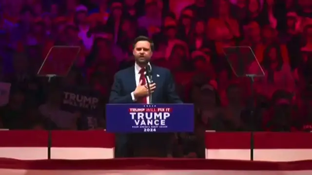 Video thumbnail for Chants of Tampon Tim erupt as Vance sympathizes with his VP foe