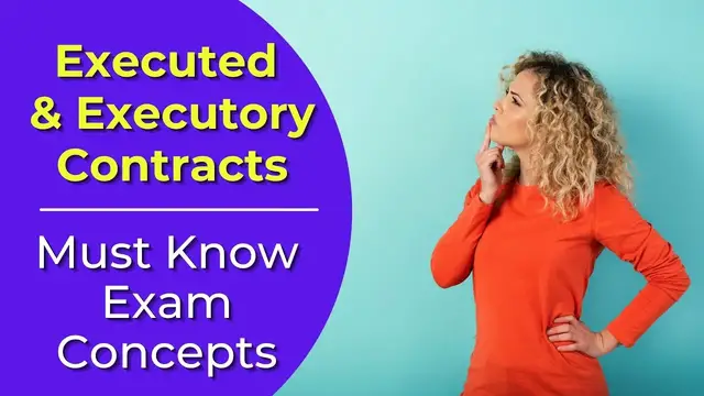 Video thumbnail for Executed and Executory: The Difference? Real estate license exam questions.