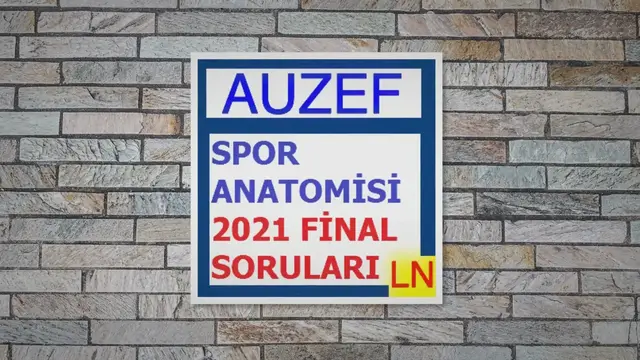 Video thumbnail for Spor Anatomisi 2021 Final Soruları