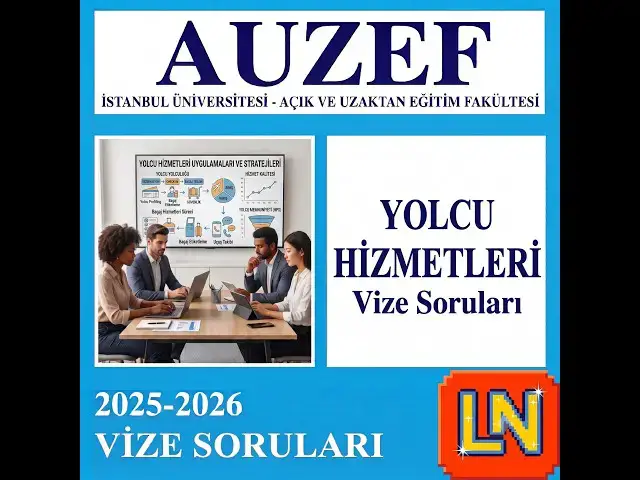 Video thumbnail for Yolcu Hizmetleri 2025-2026 Vize Soruları