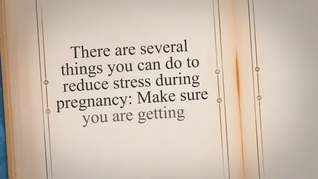 'Video thumbnail for How To Reduce Stress During Pregnancy'