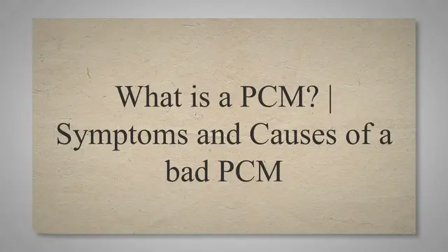 Video thumbnail for What is a PCM? | Symptoms and Causes of a bad PCM