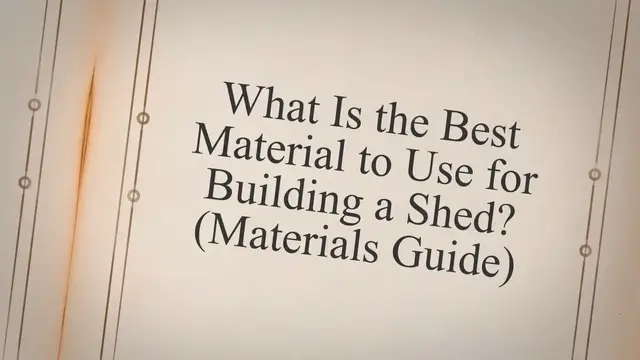 Video thumbnail for What Is The Best Material To Use For Building A Shed? (Materials Guide)
