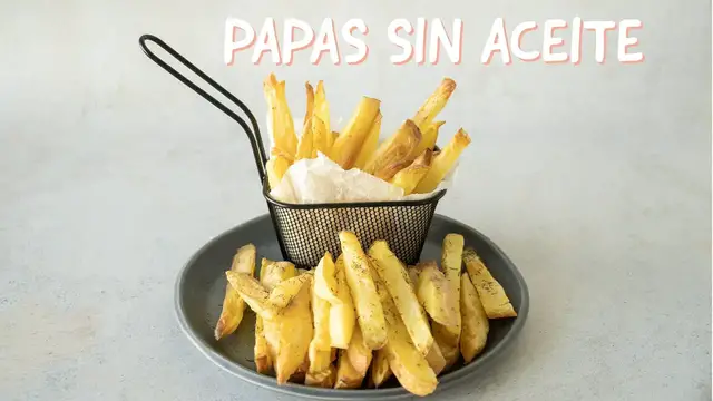 'Video thumbnail for COMO HACER PAPAS "FRITAS" SIN ACEITE - SIN FREIDORA DE AIRE COCINÁ PAPAS SALUDABLES'