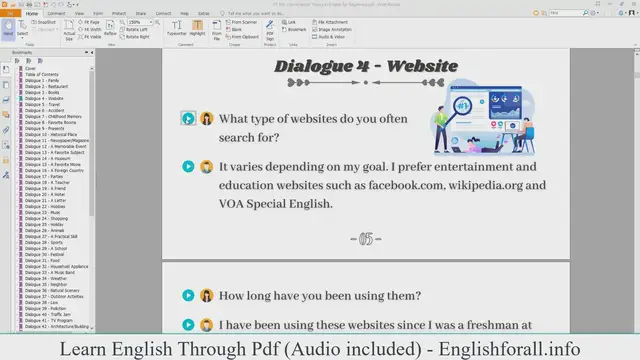 Video thumbnail for Learn English Through Pdf | English Conversation About Website