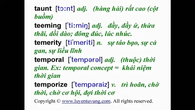 Video thumbnail for Essential Words for the TOEFL - Lesson 20