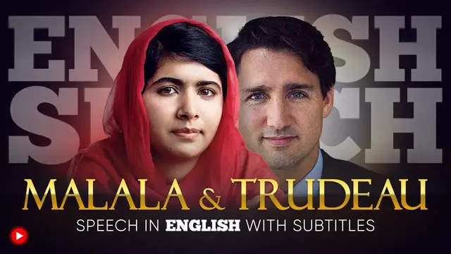 Video thumbnail for ENGLISH SPEECH | MALALA & TRUDEAU: Women's Empowerment (English Subtitles)