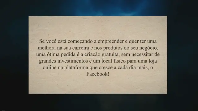 Video thumbnail for Como criar uma lojinha no Facebook