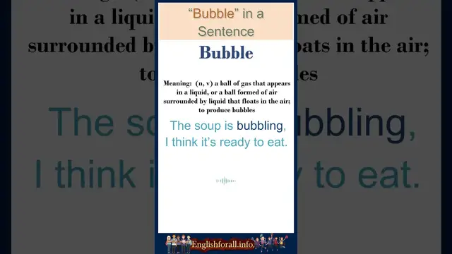 Video thumbnail for Bubble meaning | Bubble in a Sentence | Most common words in English #shorts