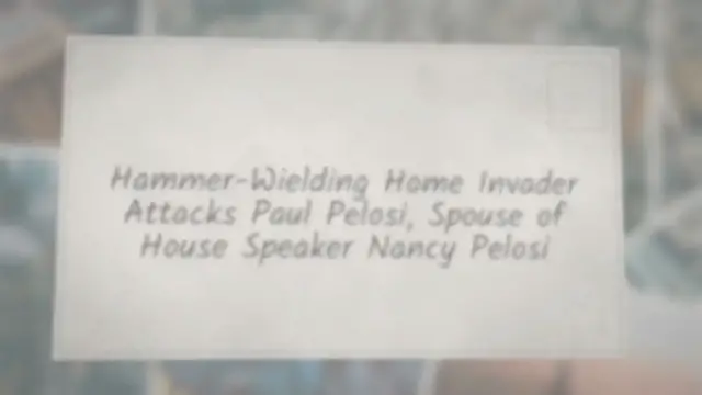 Video thumbnail for Hammer-Wielding Home Invader Attacks Paul Pelosi, Spouse of House Speaker Nancy Pelosi