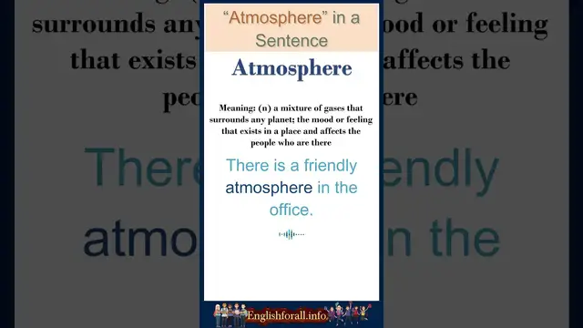 Video thumbnail for Atmosphere meaning | Atmosphere in a Sentence | Most common words in English #shorts