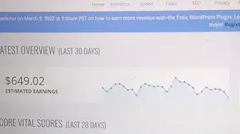 Video thumbnail for EZOIC Ads Blog LIVE Traffic & Revenue (7th March 2022)