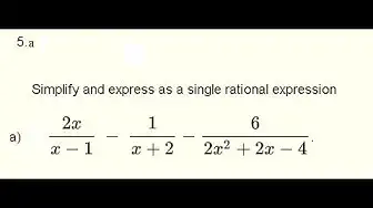 Video thumbnail for Simplify Sum of Rational Expressions - Grade 11