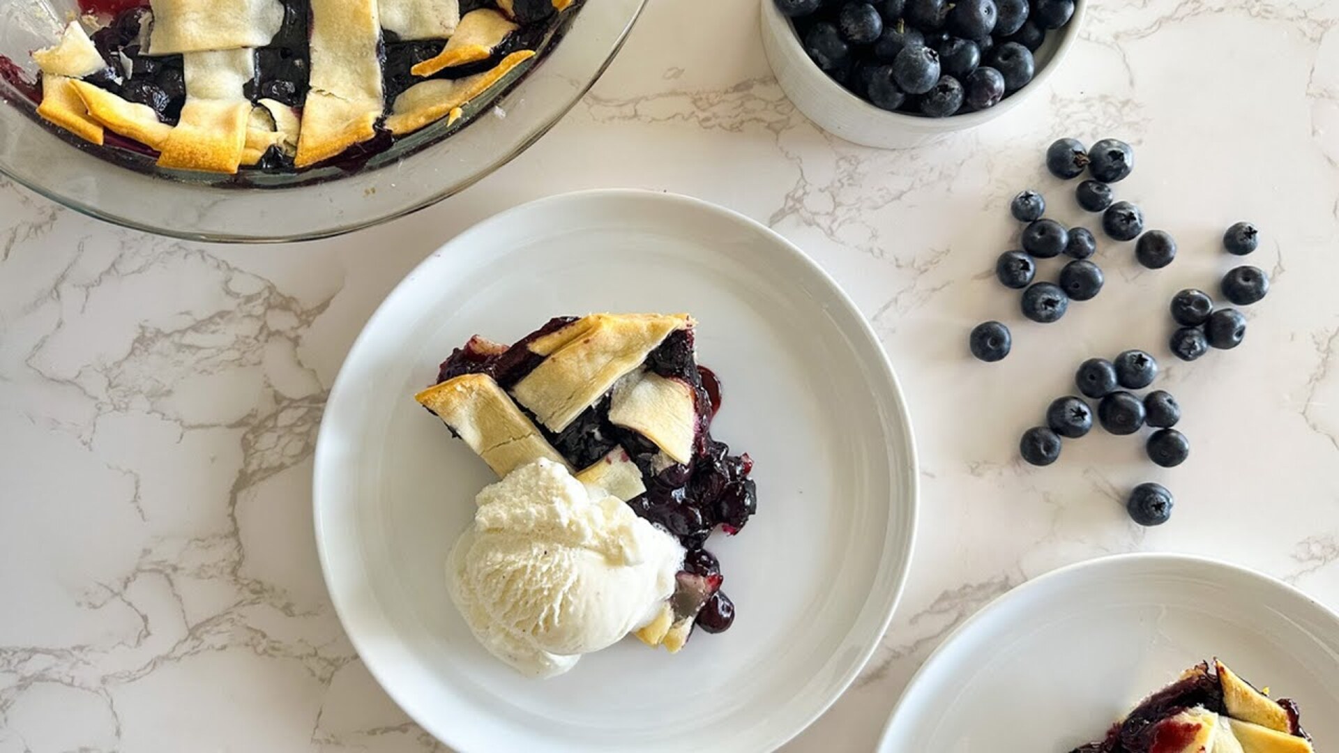Video thumbnail for Classic Lattice-Top Blueberry Pie Recipe